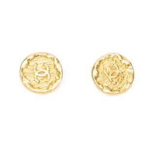 Chanel CC Round Clip On Earrings